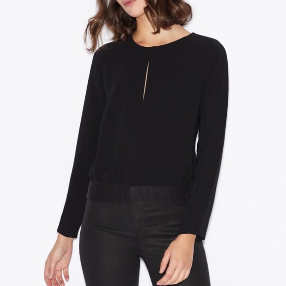 Armani Exchange Tops - SOLD ARMANI EXCHANGE Blouse With Graphic Cut NWT